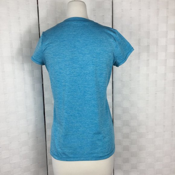Xersion Exercise Shirt, Blue, cap sleeves, Size Sm - Picture 2 of 4